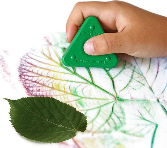 PRIMO * Box met 6 zachte driehoek waskrijtjes