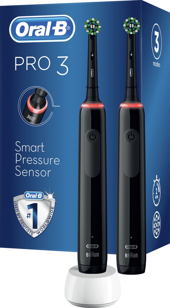 Afbeelding 3 van Oral-B Pro 3 3900 - Elektrische Tandenborstels Duoverpakking