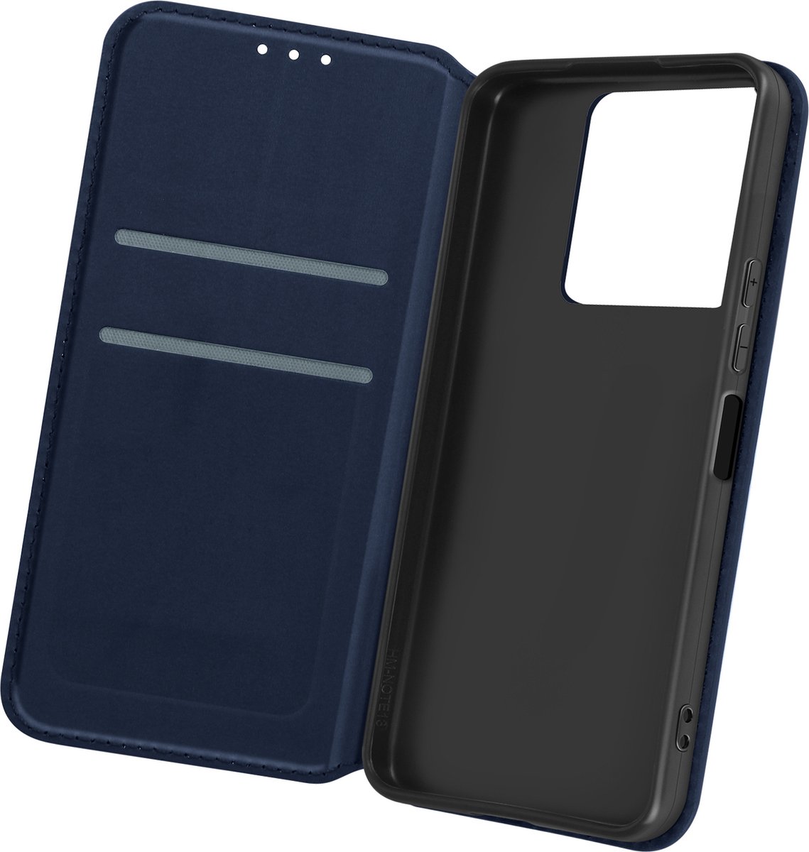 Avizar Foliohoes Geschikt voor Xiaomi Redmi Note 13 5G Multifunctioneel, Nachtblauw