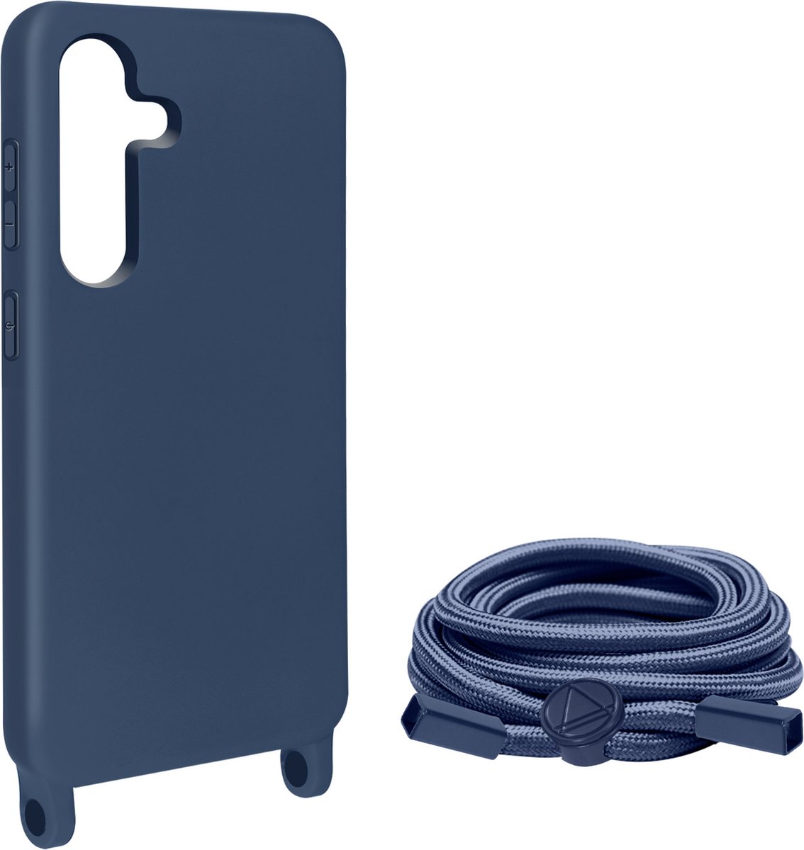 Avizar Coque Cordon Semi-Rigide pour Geschikt voor Samsung S24 et S25, Nachtblauw