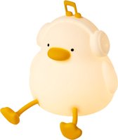 Kinder Nachtlampje Eend - Nachtlampje Baby - Met aanraaksensor- Veilig voor kinderen - USB Oplaadbaar - Dimbaar - LED - Slaap Maatjes