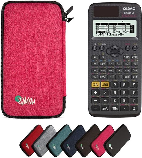 Foto: Basispakket roze rekenmachine casio fx 87de x classwiz german met calcuso