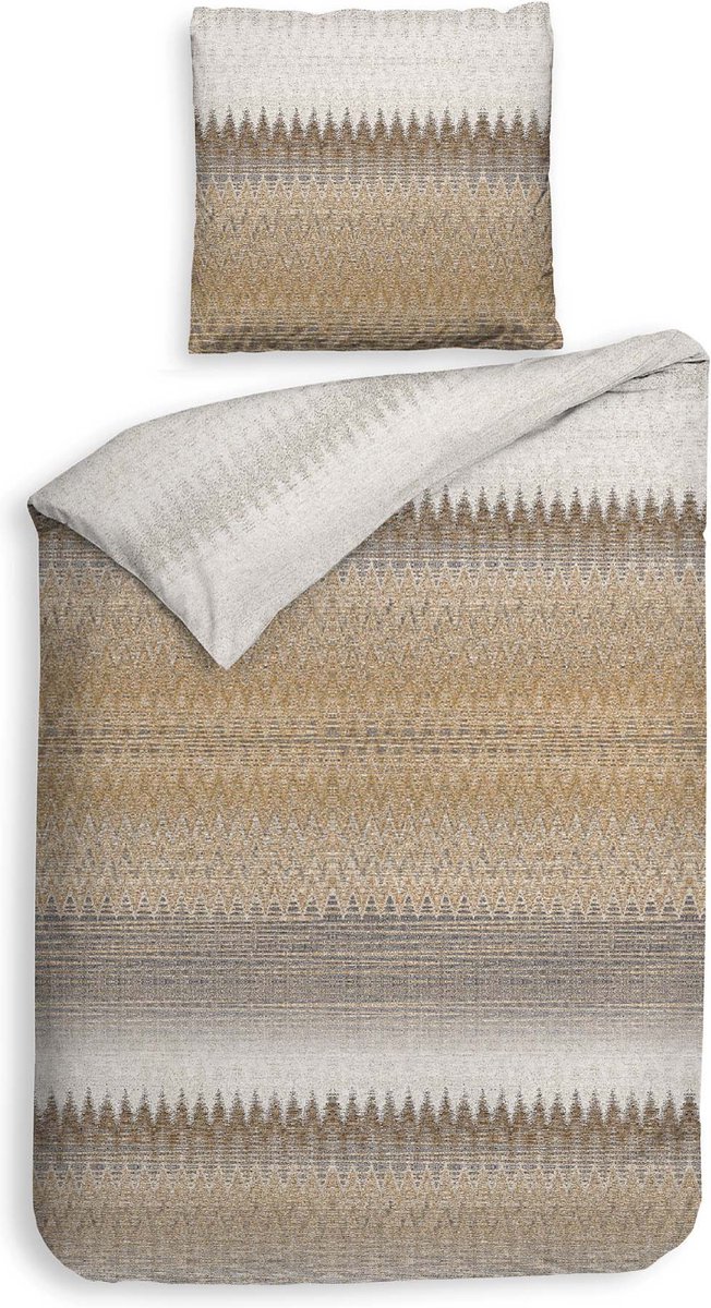 Heckettlane Heckett & Lane Flanel dekbedovertrek Abbe (Sepia Natural) - 240x200/220 cm