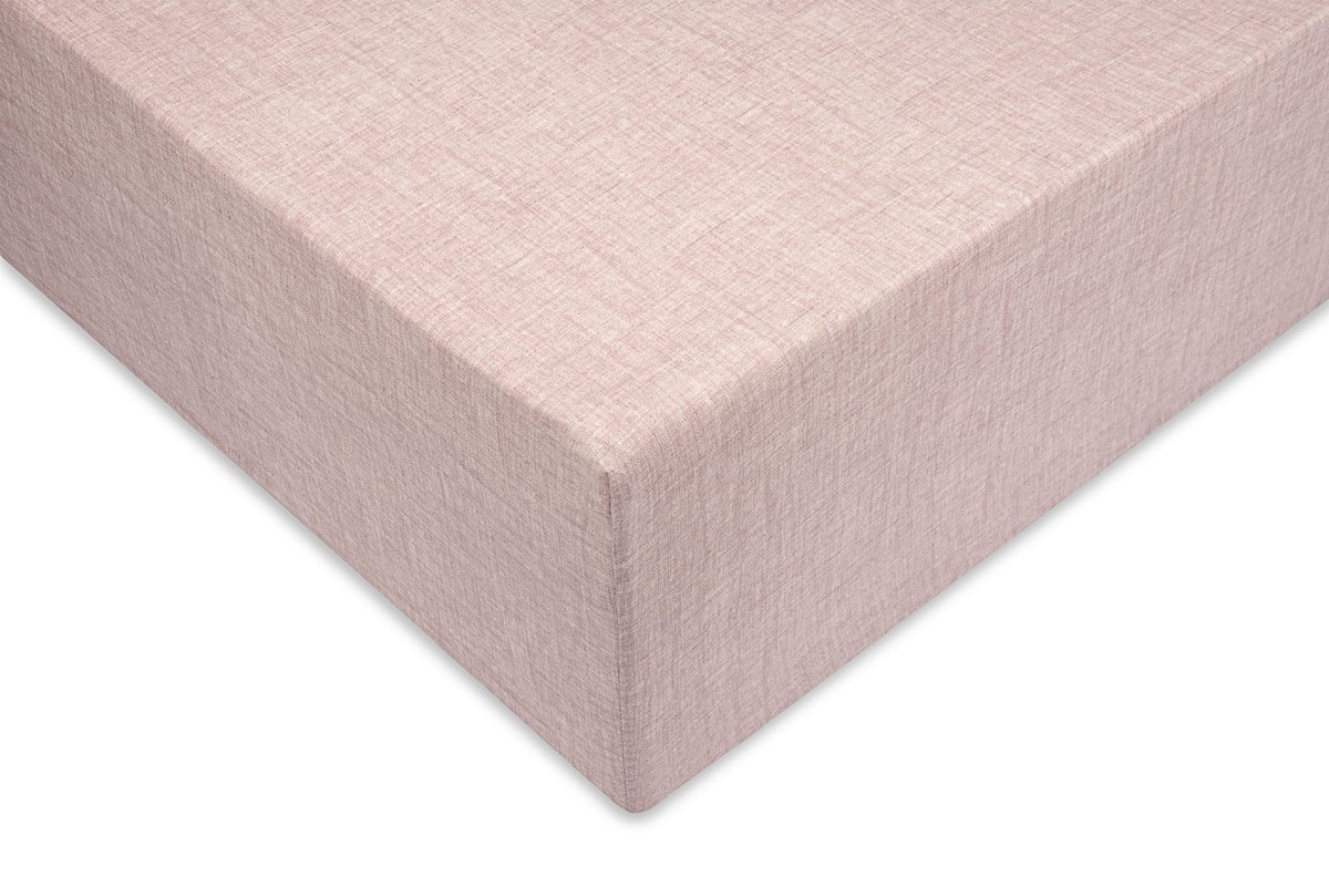 Zohome Hoeslaken Lino - Onderlaken voor tweepersoonsbed - 140x200 - 100% Katoen - Roze