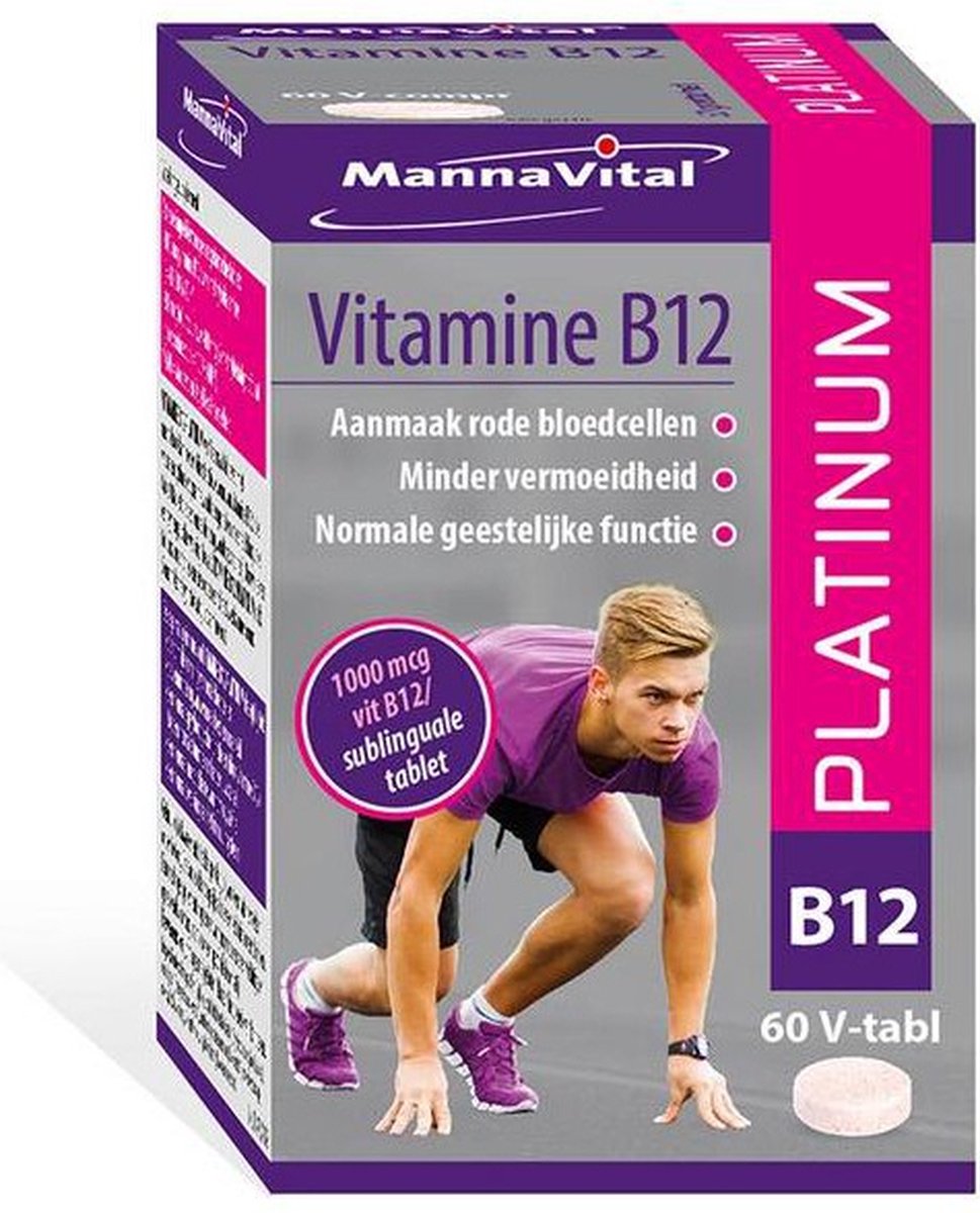 Goedkoopste Mannavital Vitamine B12 platinum 60 Tabletten