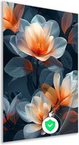 Bloem poster - Plant wanddecoratie - Posters Blad - Muurdecoratie modern - Woonkamer posters - Kunst aan de muur poster 60x90 cm