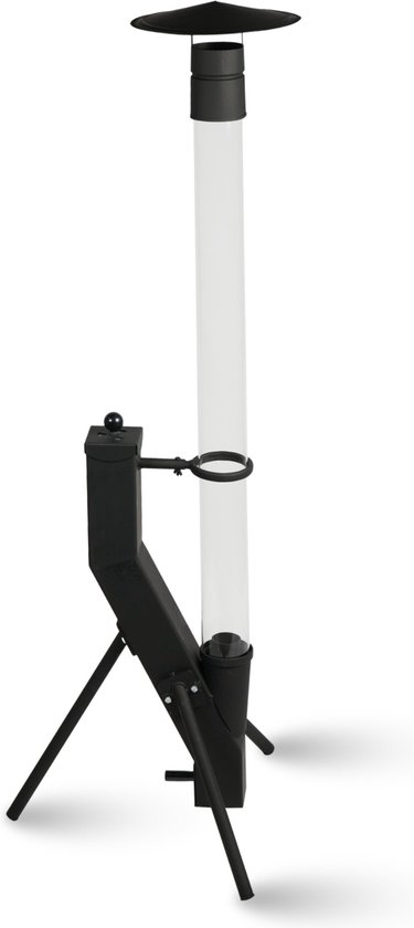 Foto: Pure power sfeervolle pellet terrasverwarmer incl gratis starterskit 2kg pellets gasbrander rookvrije imponerende vlam tot wel 1 2 meter