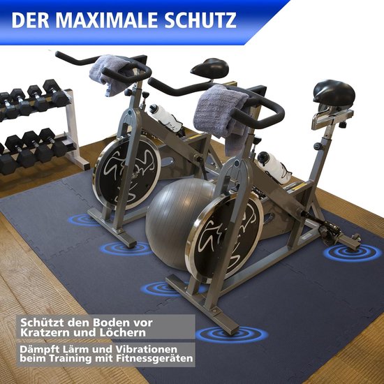 BodenMax 2,5 cm dikke sportmat, fitnessmat, gymnastiekmat, zwembadonderlegmat, trainingsmat, beschermmat, zwembadmat, vloerbescherming, onderlegger voor fitnessruimte, fitnessapparaat