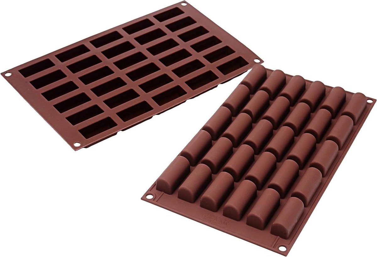 Mini Beech Silicone Mould 44X18 H 20 mm Bruin - 26.129.77.0065 SF 129