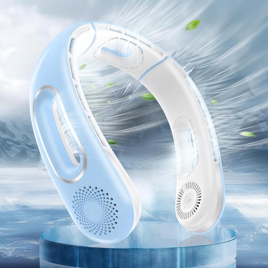 Bullseyeair Portable Fan - 2025 Double Eye Fan With 3200mAh Battery, Mist & LED Lights For Desk, Bedroom, Outdoor