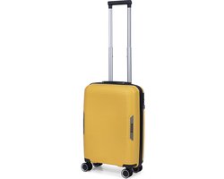 TravelZ Swinger Handbagage koffer 55cm - Sterke Lichtgewicht Trolley met TSA-slot - Geel