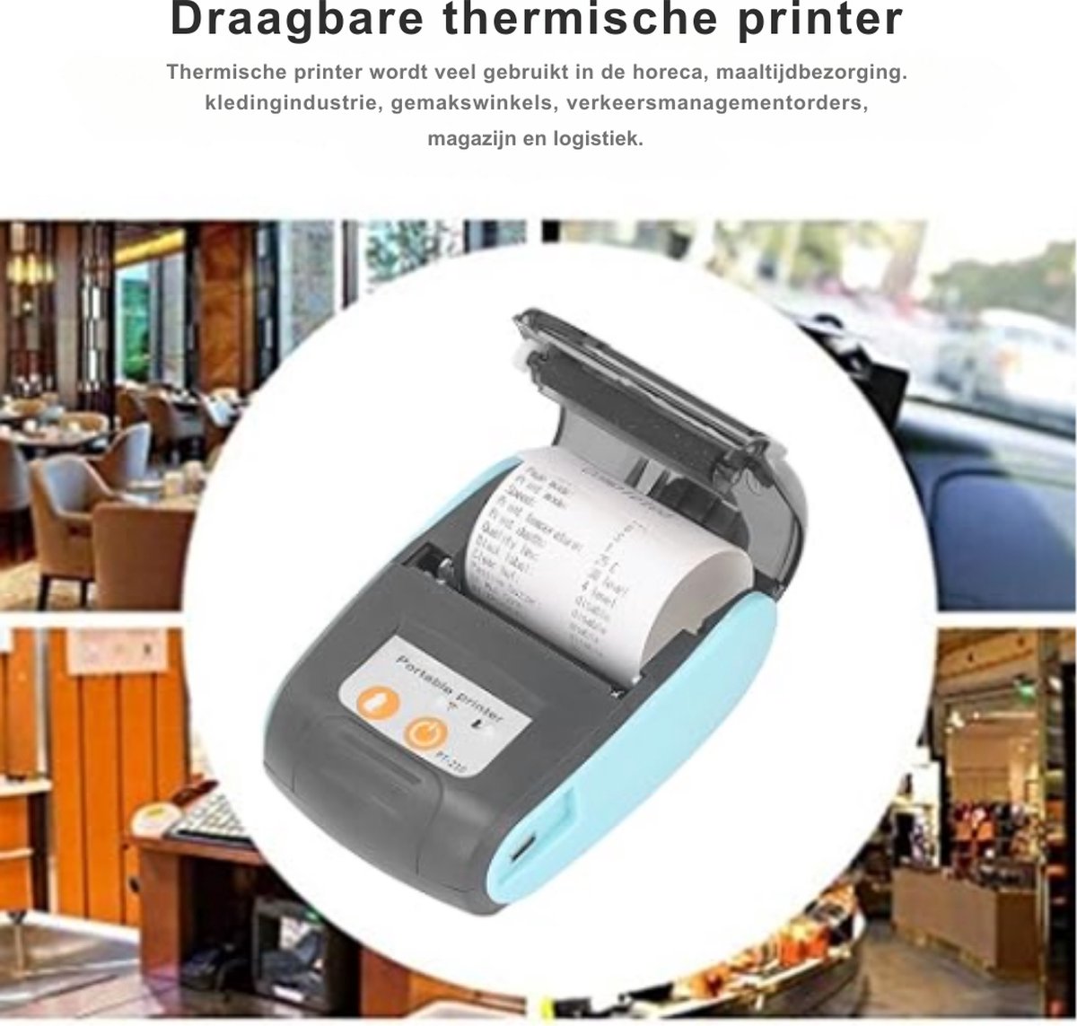 Bon Printer USB Type 60-80mm/s Automatisch Snijden POS of ESC POS Thermische Printer voor Restaurant Supermarkt (EU-stekker
