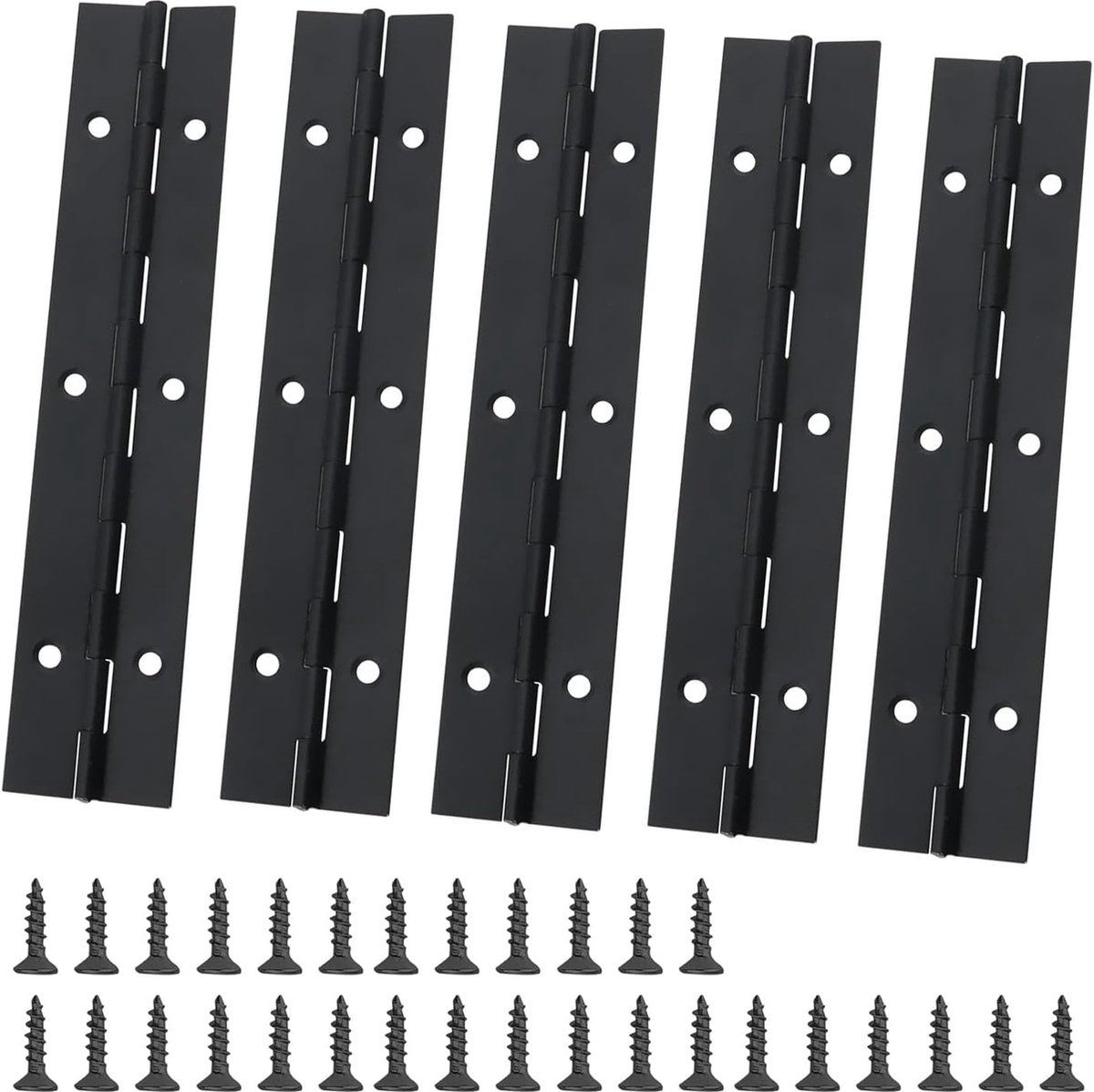 Lange roestvrijstalen continueuze & pianoscharnieren, 5 stuks scharnieren, kastdeurscharnieren, 15 cm zeer belastbaar, scharnieren, piano-bootscharnieren, inklapbare scharnieren voor kastdeuren met