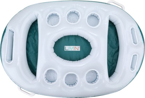 Foto: Livin deluxe opblaasbare spa bar whirlpools drijvend dienblad spa drankenhouder hottub accessoires spa drankhouder drijvende bar geschikt voor jacuzzi spa s en zwembaden