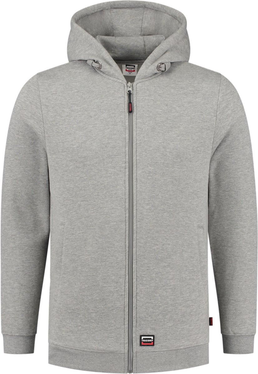 Tricorp 301014 Sweatvest Capuchon 60°C Wasbaar - Grijsmelange - XXL