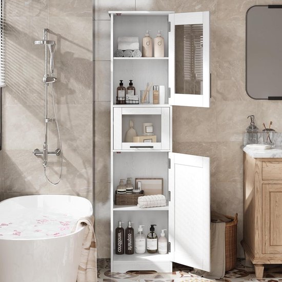 ML-Design set van 4 badkamermeubels wit, gemaakt van MDF spaanplaat