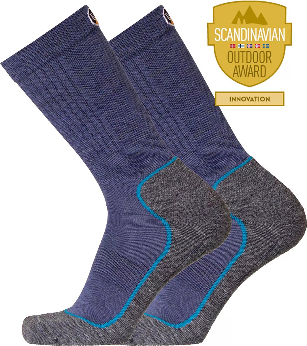 UphillSport 2-Pack Repo Wandelsokken Merino/Tencel 4-Laags Heren Dames – 39-42 9549 Grijs