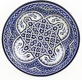 Swuut Keramische pastakommen set, blauw en wit 8 inch slakom bloemen diner ondiepe borden set van 4, serveren brood voorgerecht dessert snack (8 inch Swuut Keramische pastakommen set, blauw en wit 8 inch slakom bloemen diner ondiepe borden set van 4, serveren brood voorgerecht dessert snack (8 inch