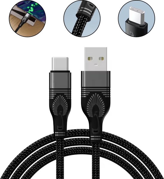 @rlu USB-C Kabel - USB 3.0 naar USB-C - 3A 60W - 1 Meter - 10Gbps - USB ...