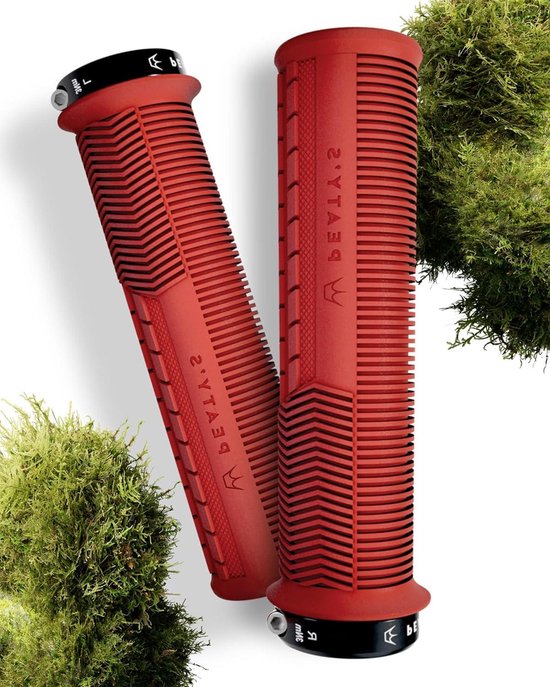 Peaty's Monarch Grips Zwart/Paddestoel/Dun - Ergonomische MTB Grips Voor Trail, Enduro En Downhill