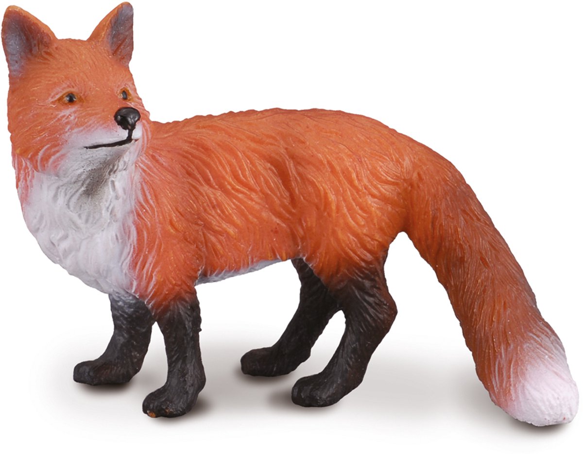 Figurine - Rode Vos - (S) - Bosdieren - Handgeschilderd - Miniatuur de Collecta en Rouge – photo du produit