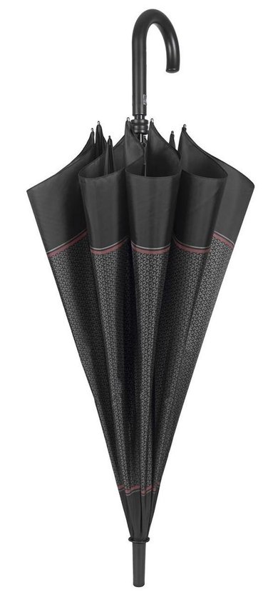 G4Free Draagbare uv-beschermende golfparaplu, groot, 157,5 cm, automatische opening, dubbele kap, zon- en regenbescherming, winddicht en oversized sportparaplu (zilver/zwart