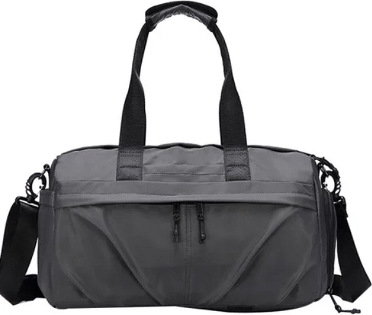 Avoir Avoir®-Weekendtas - Sporttas - Waterdicht Nylon - 20-35L - Grijs - 23x23x43cm - Georganiseerd en Stijlvol