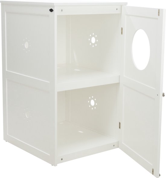 Trixie kattenhuis voor kattenbak xl wit 58x53x90 cm