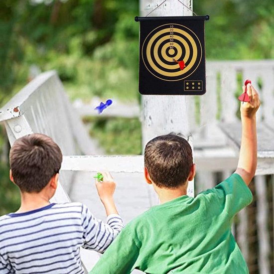 Jeu De Fléchettes Magnétiques Cylora – Cible Double Face, 12 Fléchettes, Sans Danger Pour Enfants Et Adultes