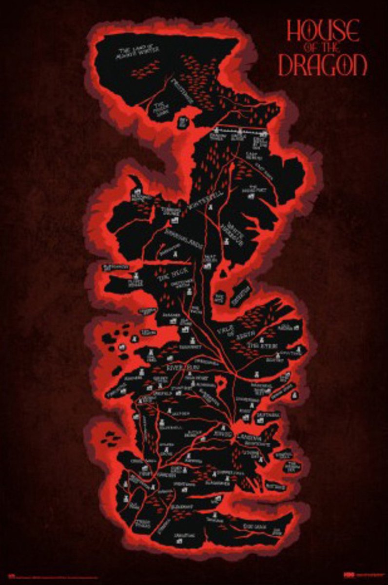 Grupo Erik Poster House of the Dragon - Map Westeros 61x91,5cm Divers