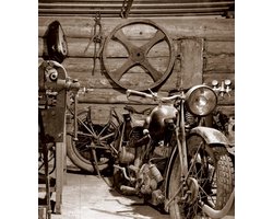 Fotobehang - Vintage Garage 225x250cm - Vliesbehang