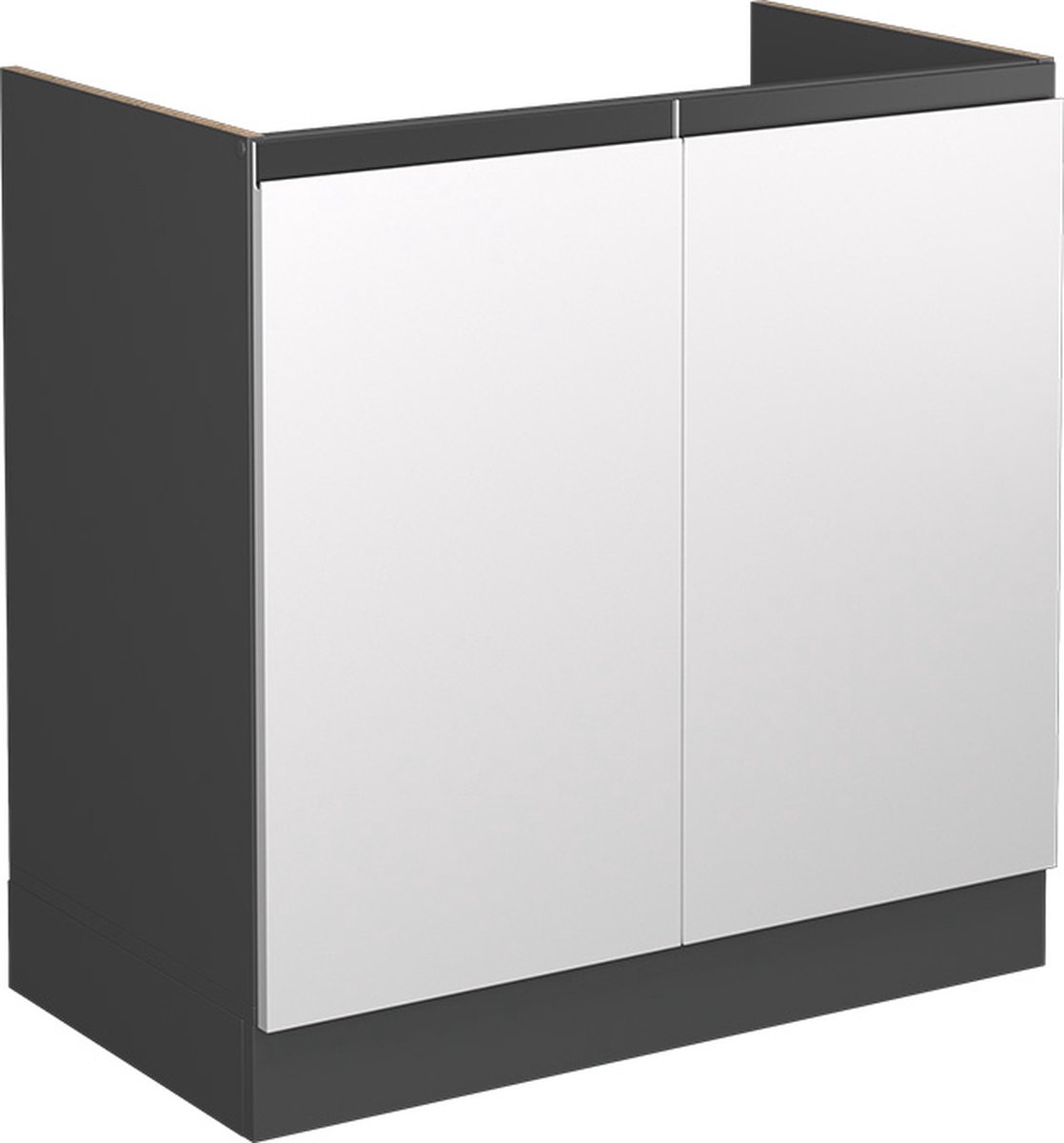 Vicco R-Line Wastafelkast – 80 cm J-vorm, zonder werkblad Wit