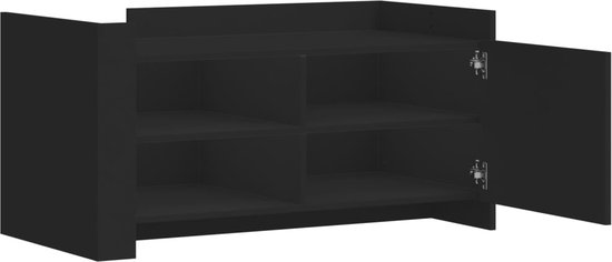 vidaXL Salontafel 100 x 50 x 50 cm en bois traité noir - Table basse - Tables basses - Table d'appoint - Table de canapé