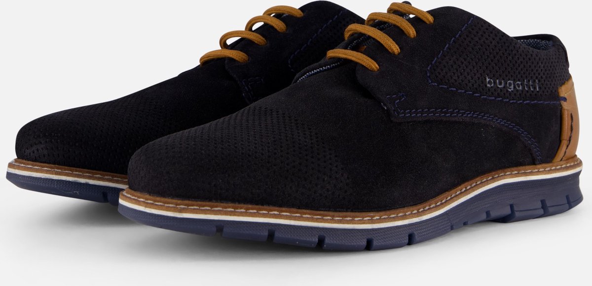 Bugatti Simone Sneakers blauw Suede - Maat 41