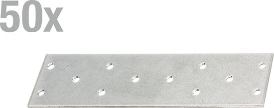 Alberts 50 x tôle perforée sendzimir galvanisée 155 x 40 mm