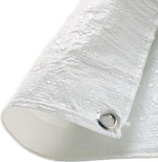PE Afdekzeil 2 x 3 m Wit — afbeelding 3