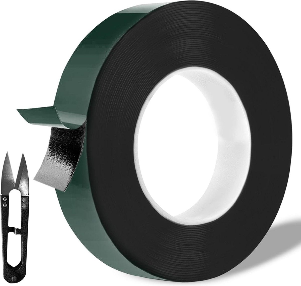Extra sterk zwart dubbelzijdig plakband - 25 mm x 10 m - directe bevestiging - waterdicht - auto's - meerdere oppervlakken
