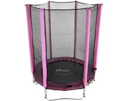 Plum Junior trampoline roze - Met veiligheidsnet voor 3-6 jaar - 140 cm