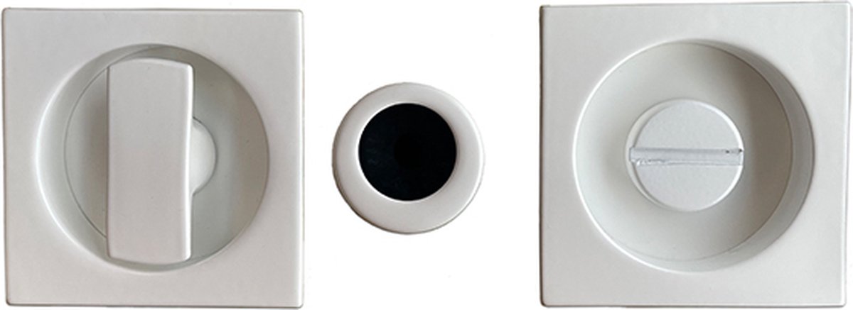 Schuifdeur toiletrozet Colombo Design - Vierkant - Kleur Wit - Afmeting 57 x 57 mm