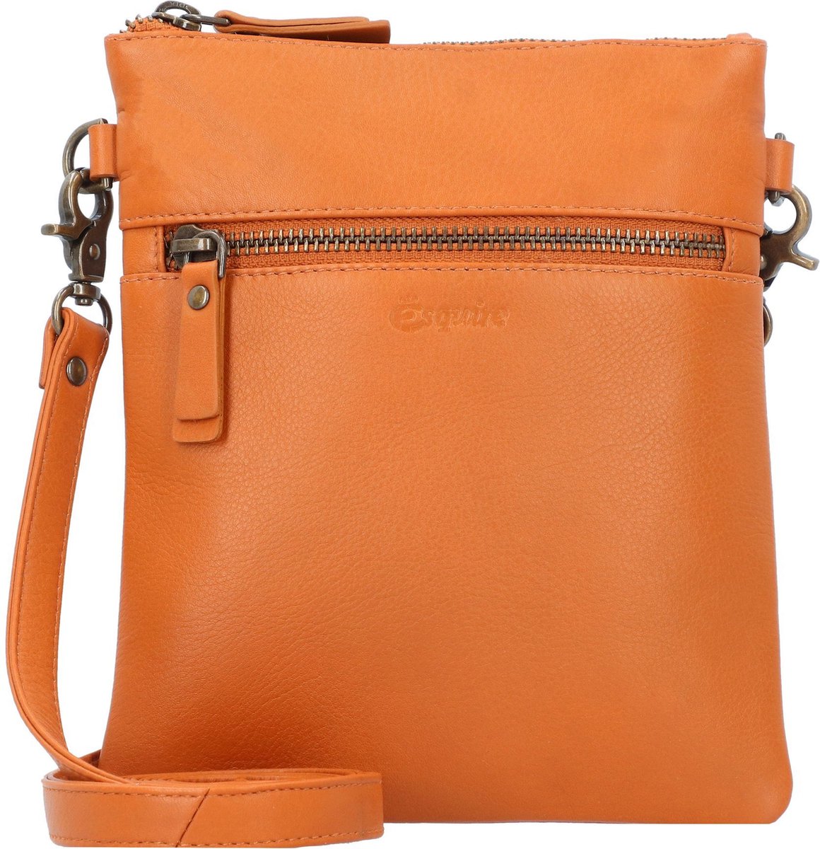 Esquire Leren Schoudertas Peru Small Crossbody Bag Cognac Lichtbruin