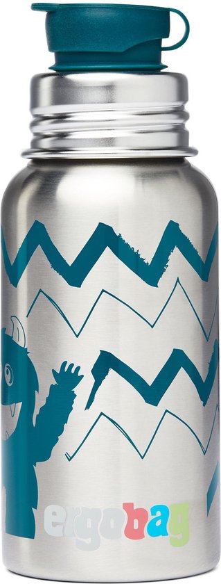 Trixie Kinderdrinkfles, roestvrij staal, drinkfles van roestvrij staal, leeuw, 350 ml