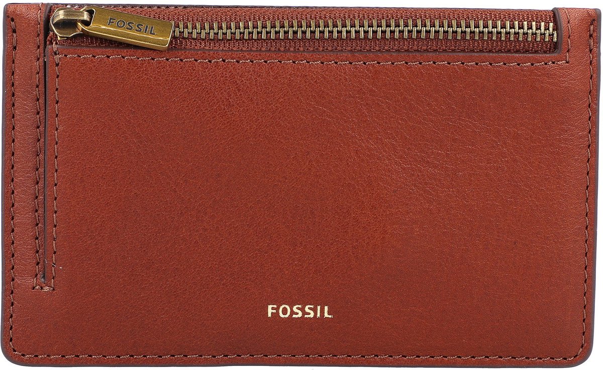 FOSSIL Sleutelgeval Kaarthoes Logan Zip Coin Brown Bruine