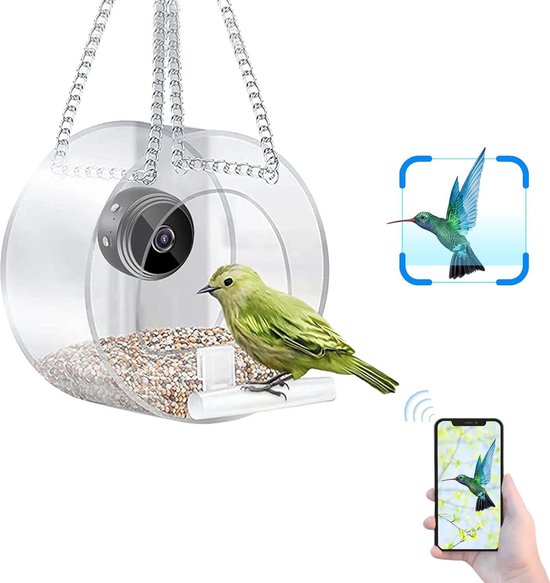 IDEA HOME MAXI Vogelvoederhuis van hout aan een hangende ketting