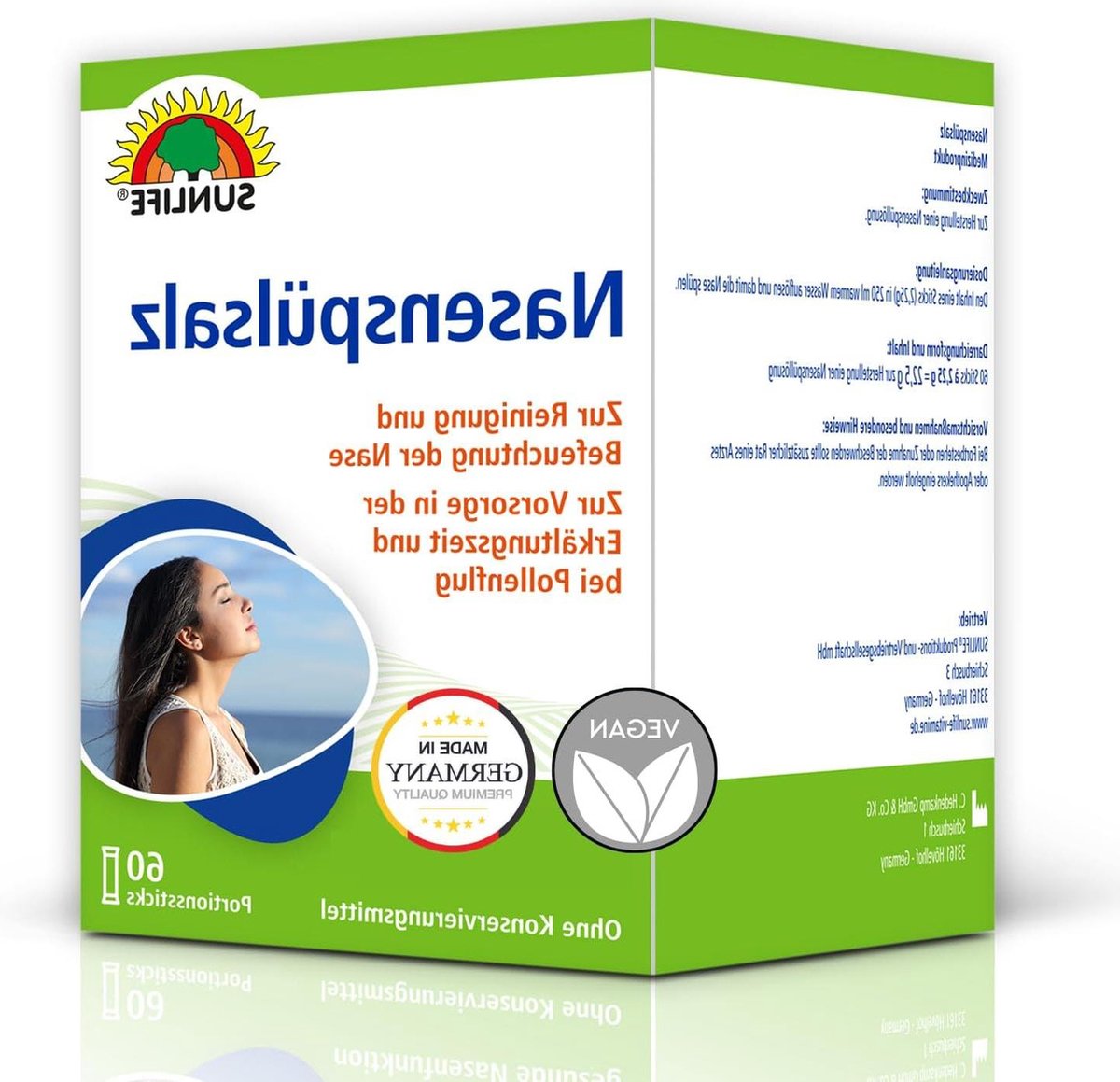 Neusspoelzout en winkelwagenchip van SUNLIFE - 60 sticks neusdouche
