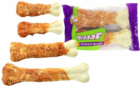3x Braaaf Geperst Bot Kip 12,5 cm 2 stuks