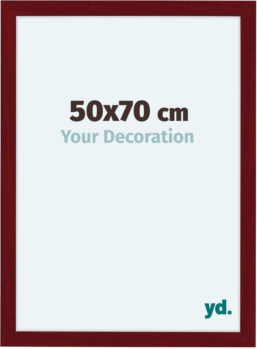 yd. Your Decoration - Fotolijst 50x70 cm - MDF - Wijnrood Geveegd - Como