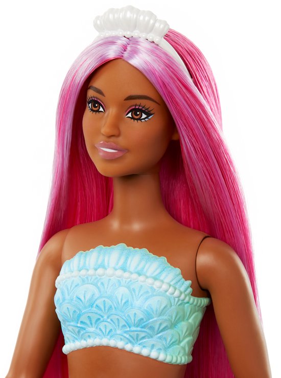 Barbie Zeemeermin - Met magenta haar - 32 cm - Barbiepop van Barbie — afbeelding 5