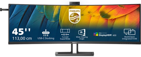 Philips 45B1U6900CH Monitor 32:9 SuperWide Curved met USB-C