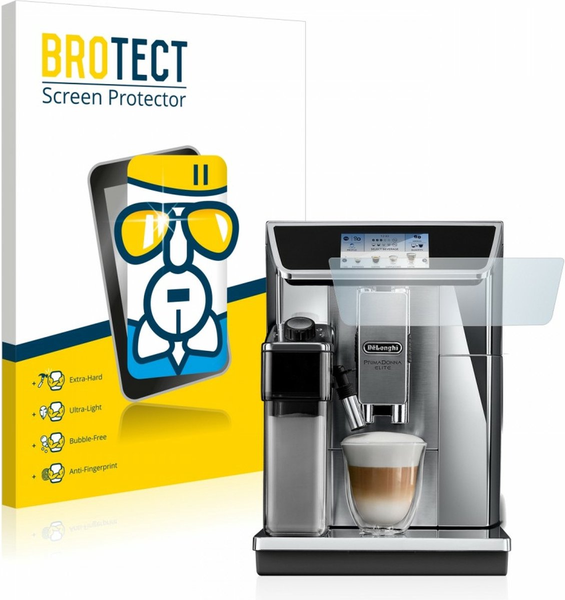 Screenprotector voor DeLonghi PrimaDonna Elite ECAM 656.75.MS Beschermglas transparant