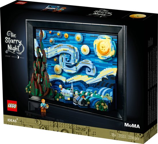 LEGO Ideas Vincent van Gogh - De sterrennacht Decoratie Set voor Volwassenen - 21333